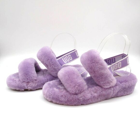 UGG WOMEN'S OH YEAH SLIDE SLIPPER IN LILAC BLOOM - Picture 4 of 9